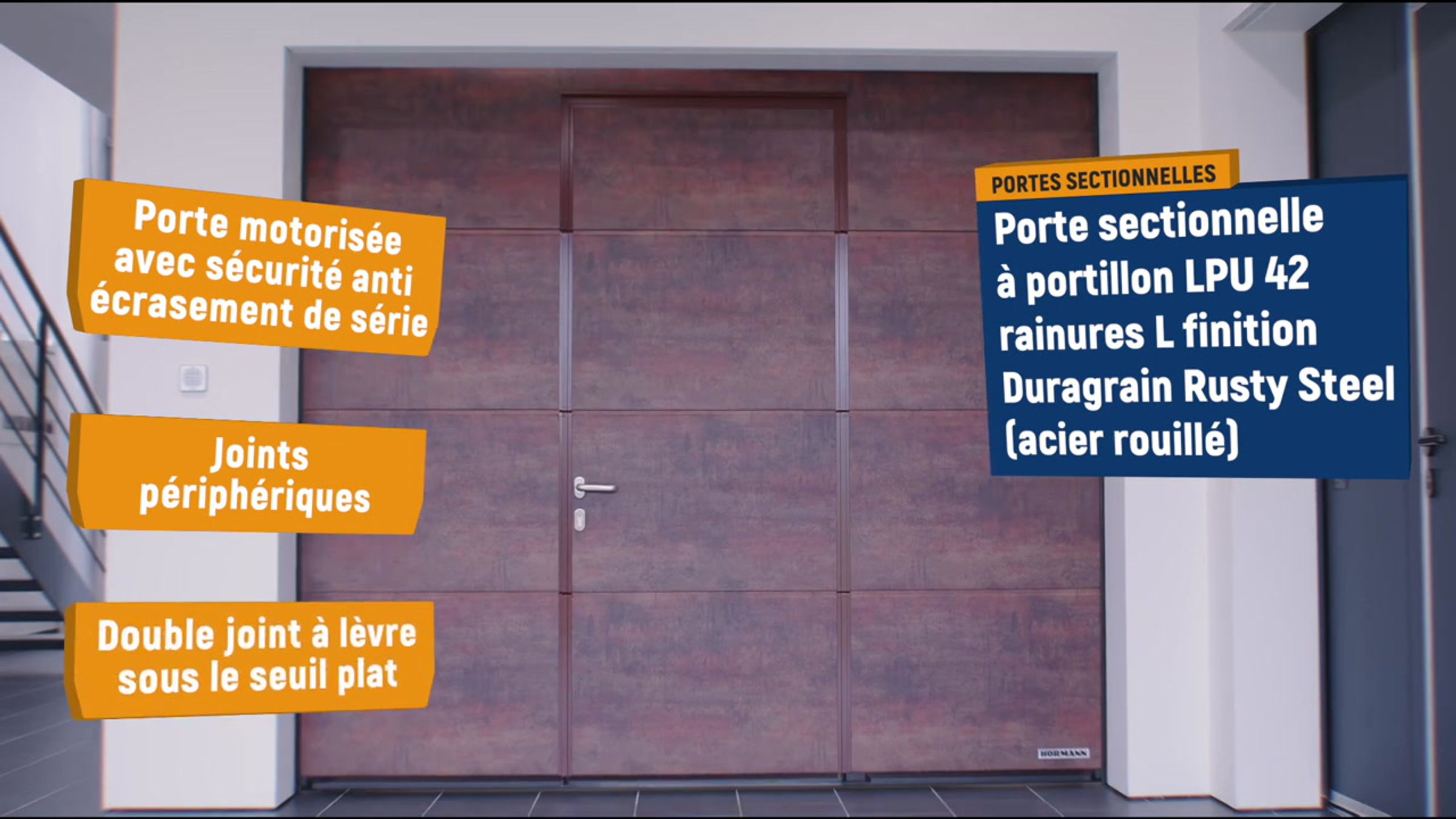 PORTE DE GARAGE avec portillon